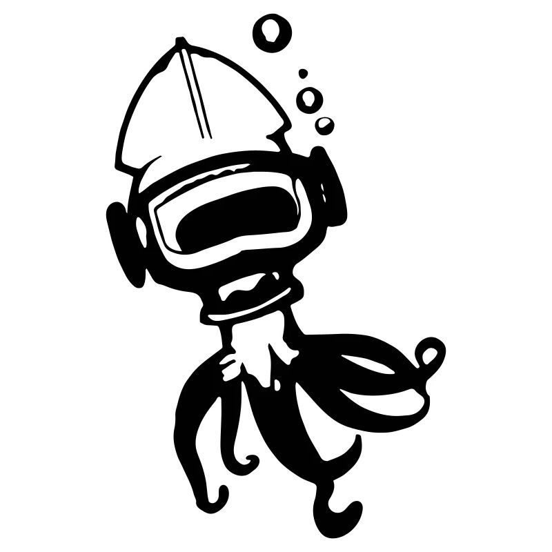 Octopus octopus with helmet Gift idea