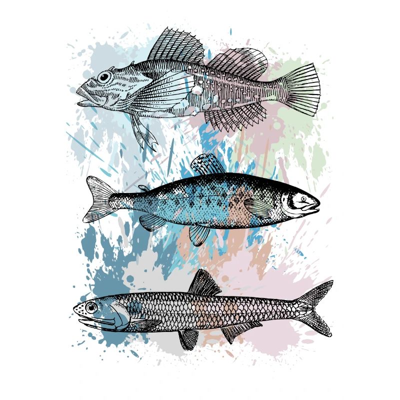 Triptyque de poisson