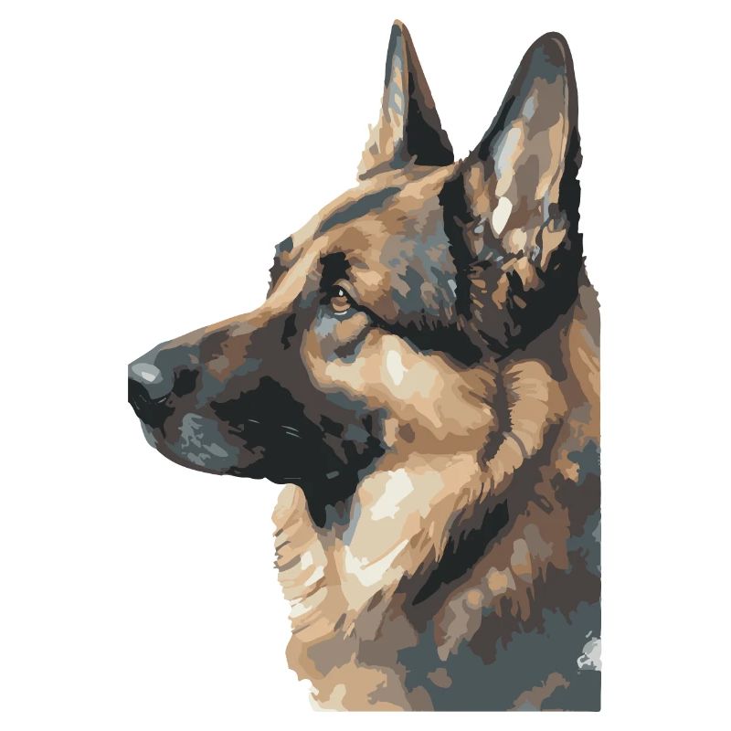 Deutscher Schäferhund Wasserfarben