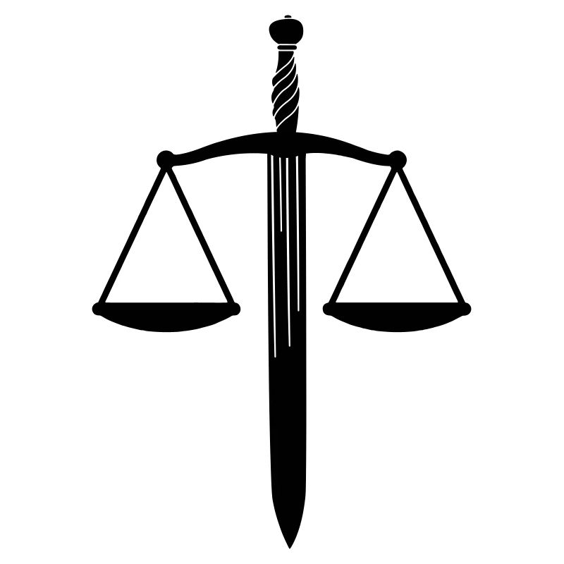 Dish scale with sword