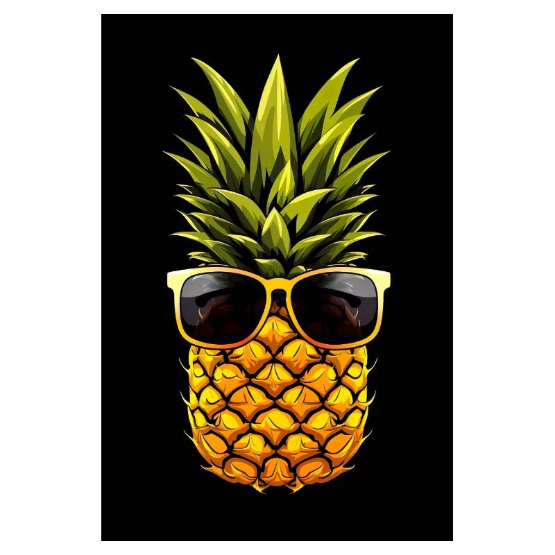 Ananas avec lunettes de soleil