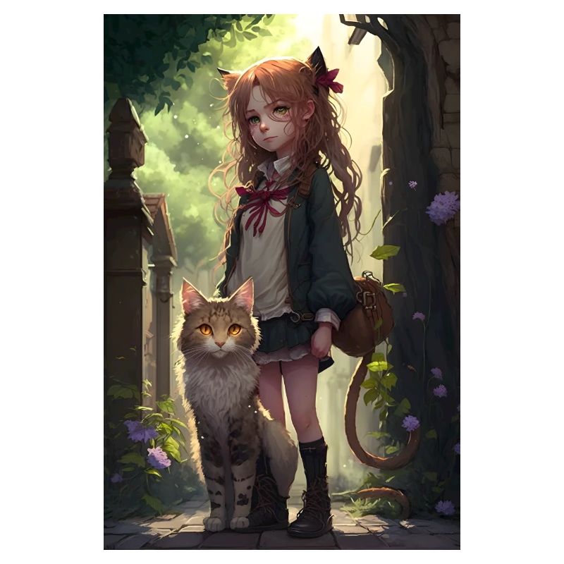 Anime Katze Mädchen Frau Geschenk