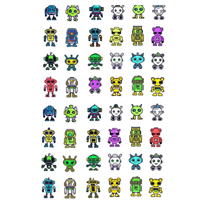 Cute Robot Pattern