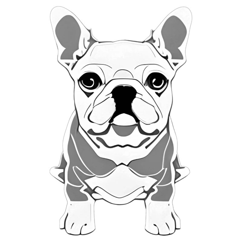 Motif d’impression graphique de conception de bouledogue français