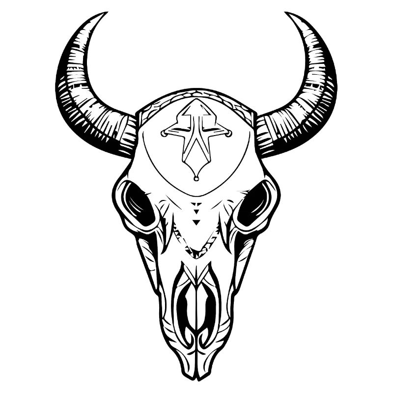 Kuh Schädel Boho