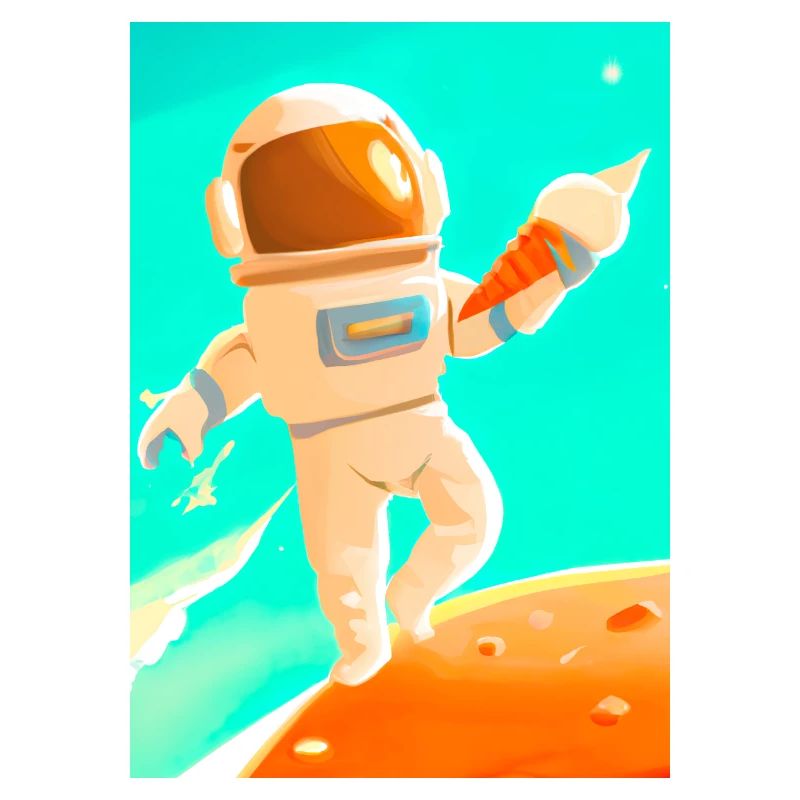 Astronaut mit Eiscreme