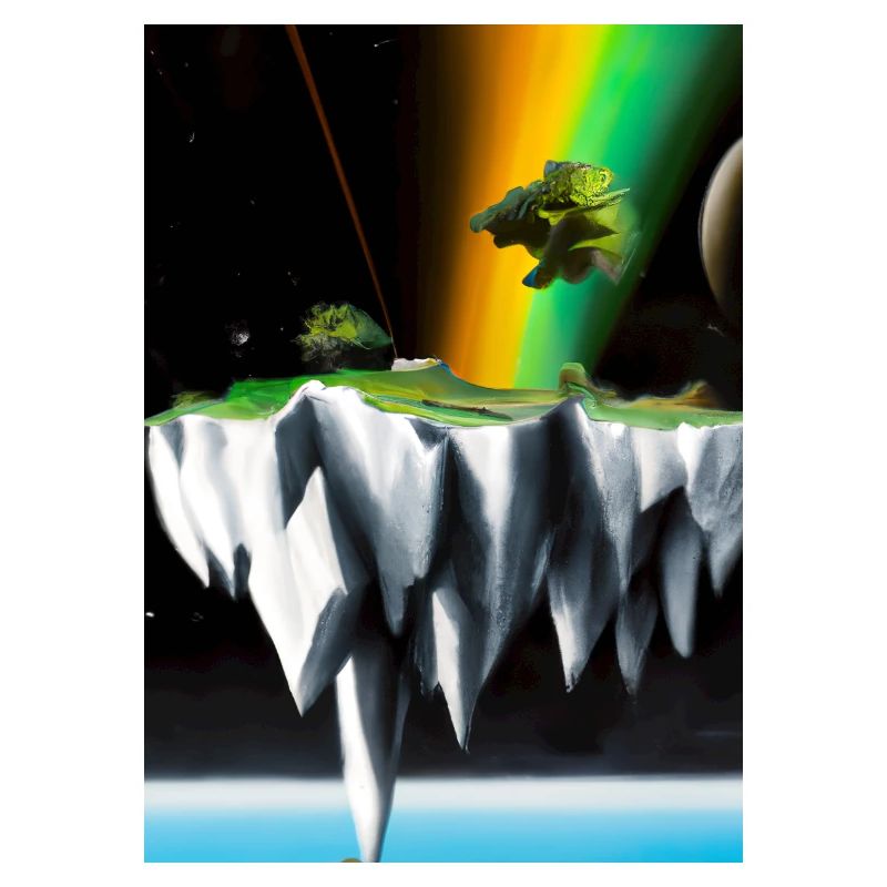 Flying Island Outer Space