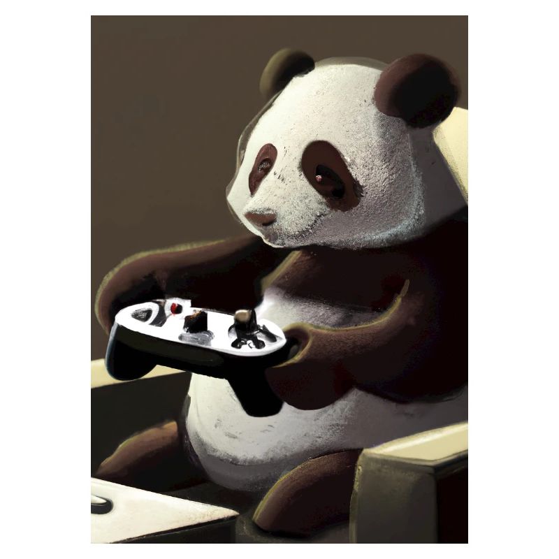 Panda mit Controller