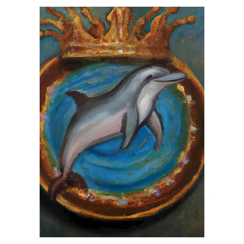 Delfin mit Krone