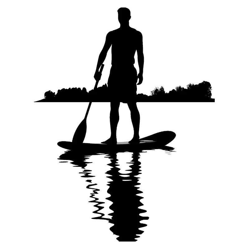 Stand Up Paddle Mann Silhouette