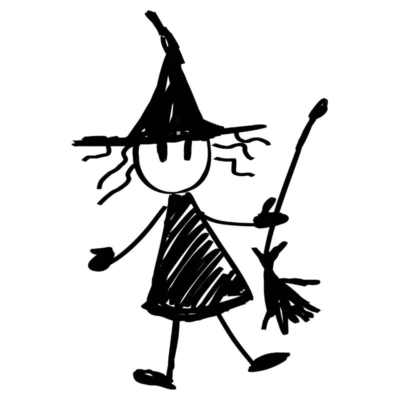 Stylized witch