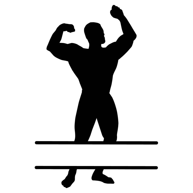 Bodybuilder with text space