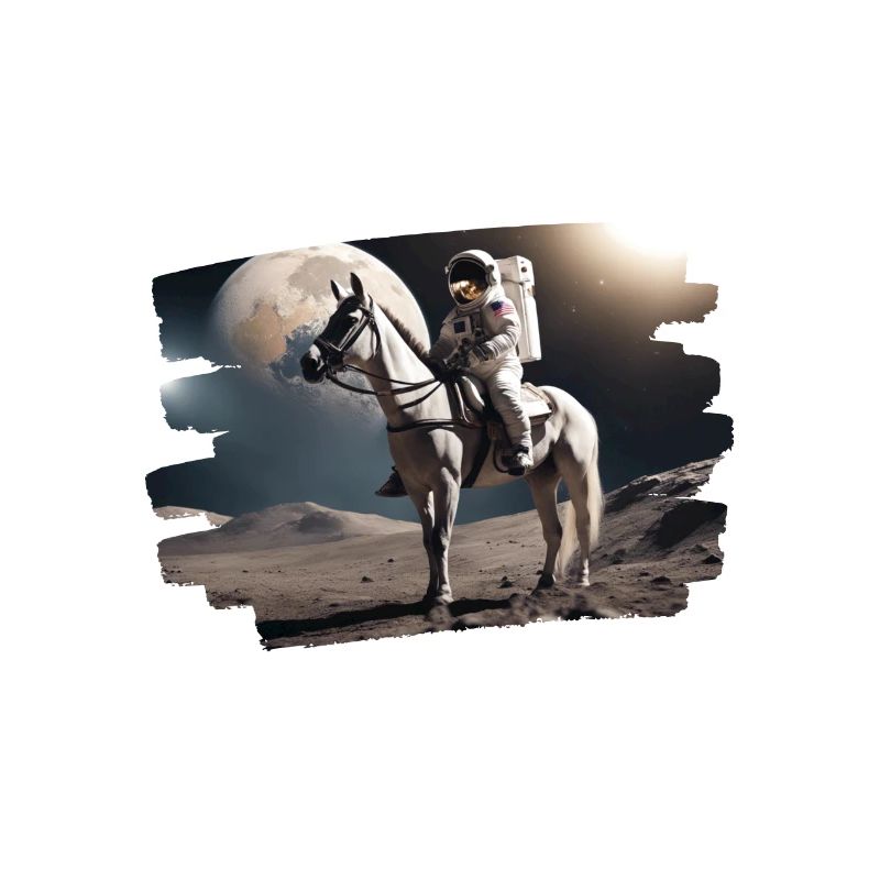 Astronaute à cheval dans l’espace