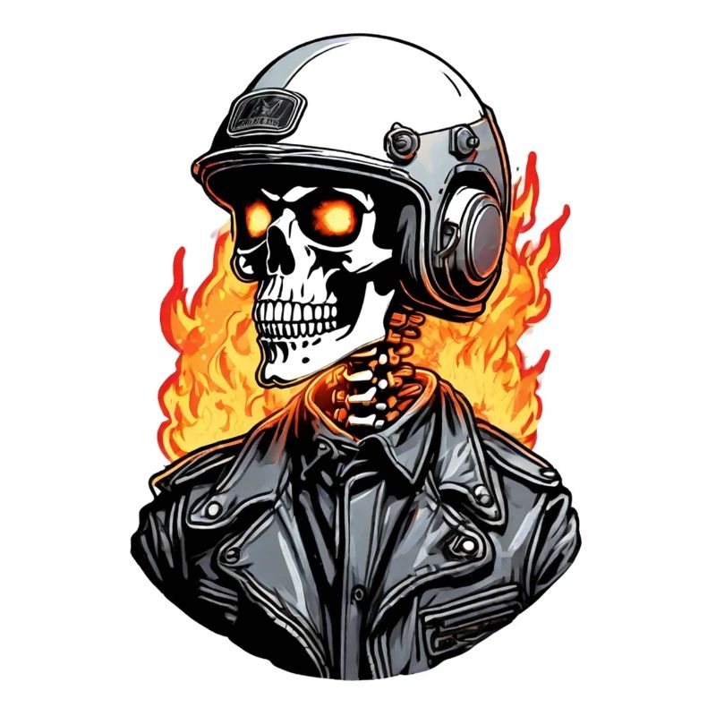 Skull - Skeleton - Skull - Motorcycle Helmet