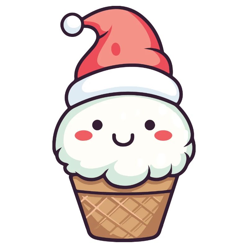Bande dessinée de Noël crème glacée