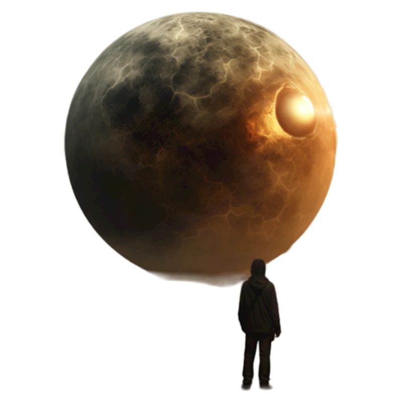 Two planets that collide creating an explosion