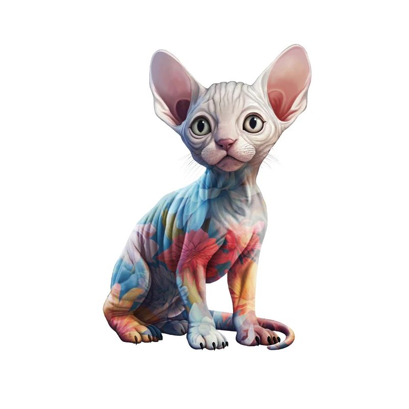 Fleurs de chat Sphynx