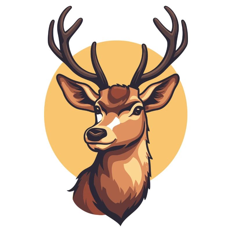 Cute realistic deer illustration design