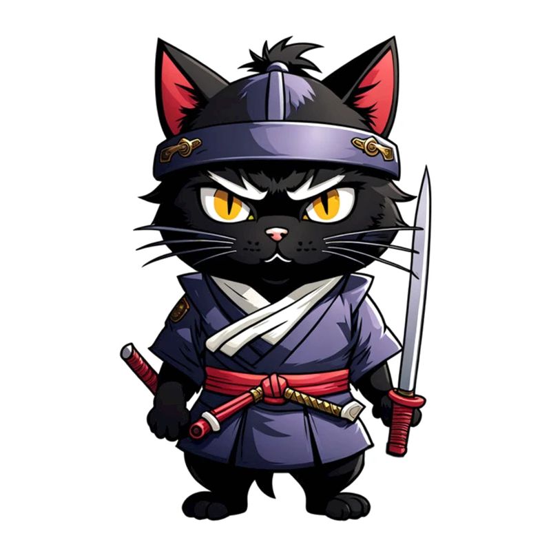 Ninja Cat - Samurai Kitten