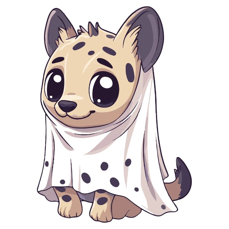 Hyena Halloween Comic Ghost