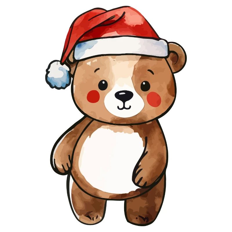 Dessin de Noël Ours