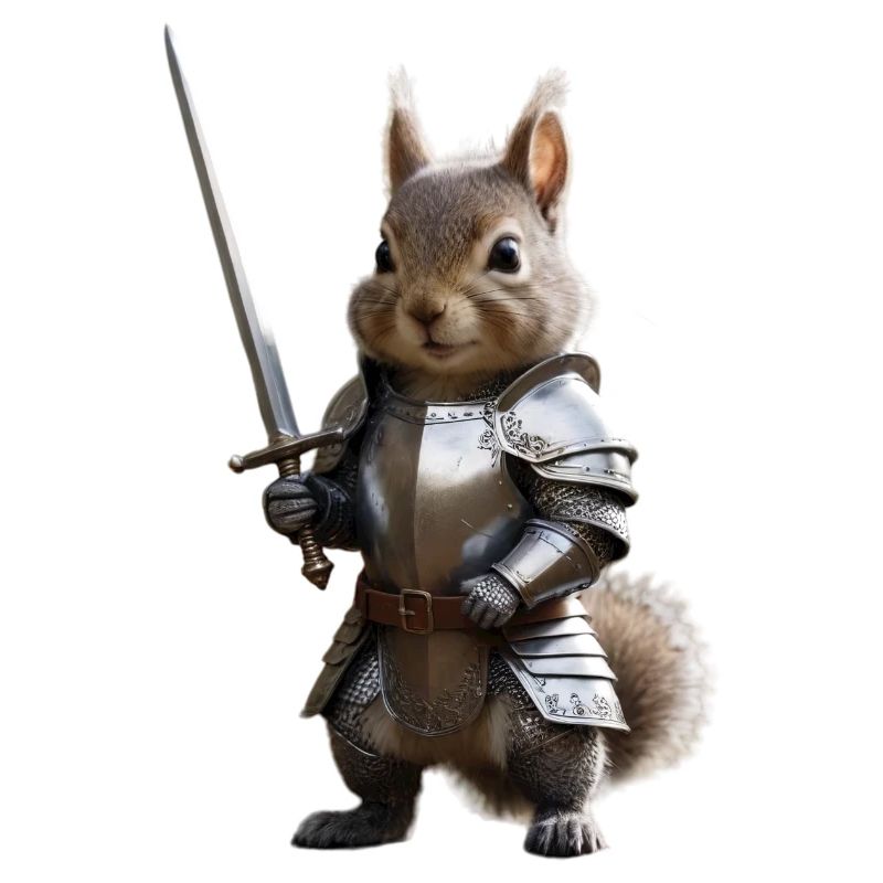 écureuil chevalier épée 1