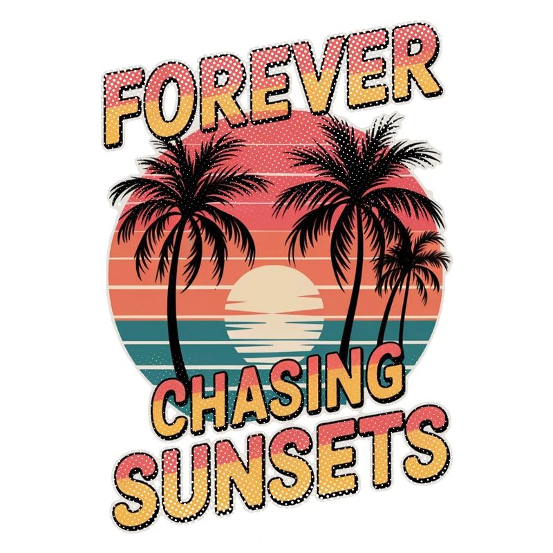 Sunset - Palm Trees Vacation