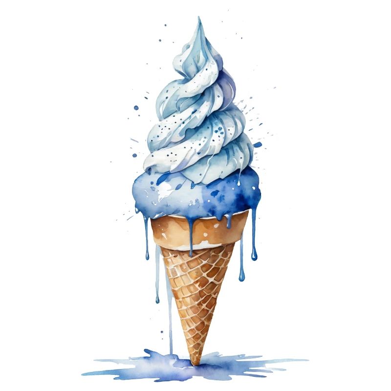 Cool and Refreshing - Blue Cream Cone