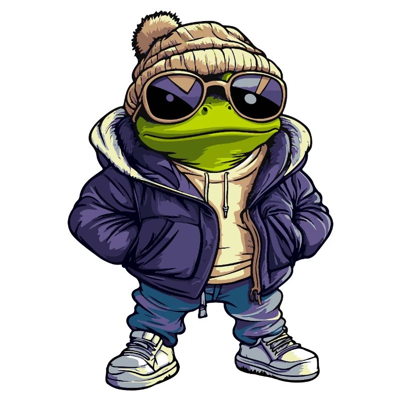 Grenouille Bande dessinée cool