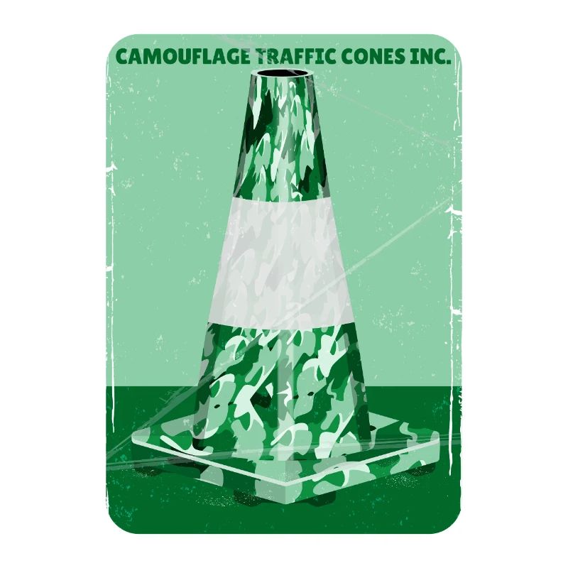 Cône de route vert camouflage