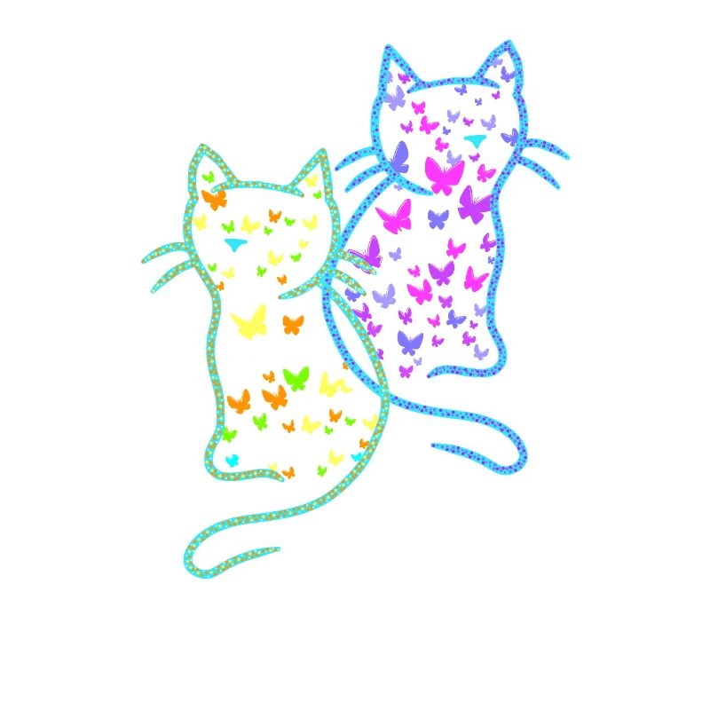 Frühling Sommer Katzen Katze Schmetterlinge
