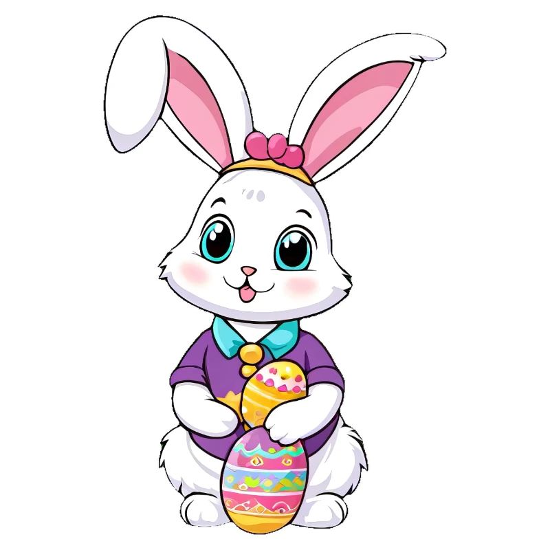 Easter bunny with Easter eggs