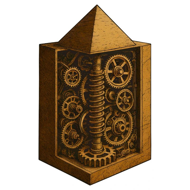 Pyramide von Chephren | Antike Getriebemechanik-Kunst