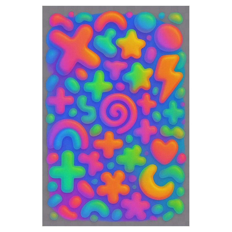 Neon Overload – Überlappende 3D Pop-Art Explosion