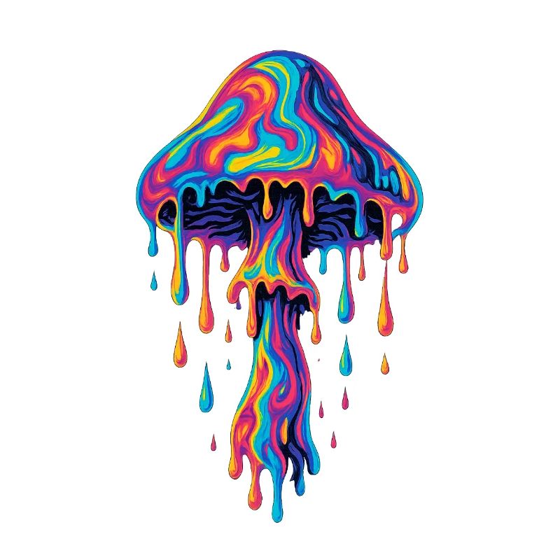 Psychedelischer Magic Mushroom – Tropfender LSD-St