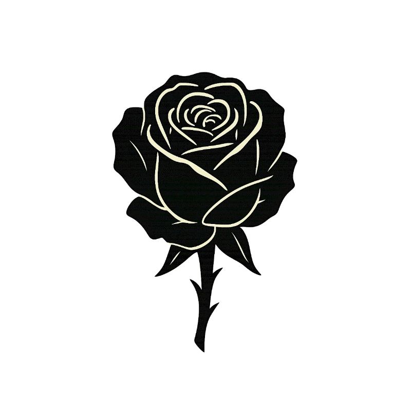 Conception de contour de rose noire