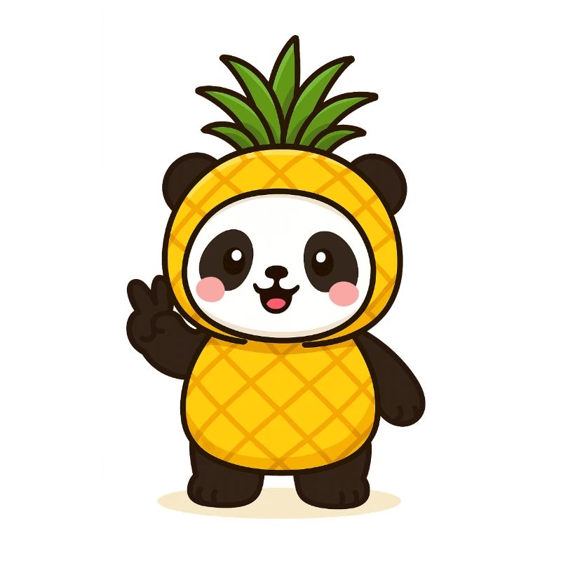 Fruchtig süß und tierisch cool Ananaspanda
