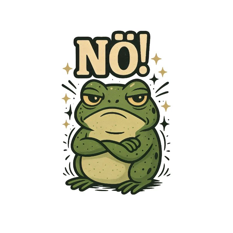 Statement Frog Nope Fun Design No