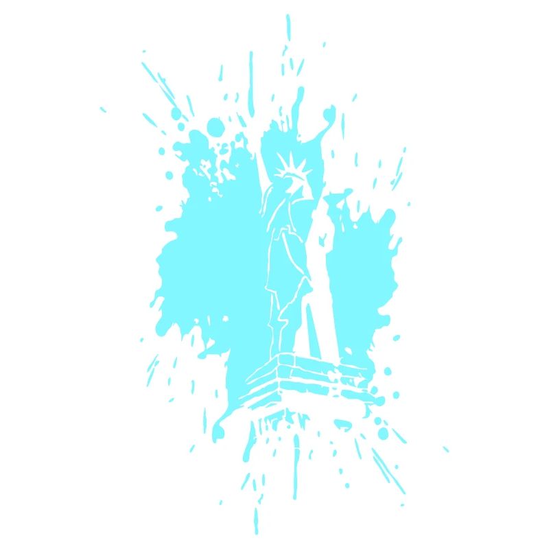 Statue de la Liberté dans une éclaboussure > Vector Graphic