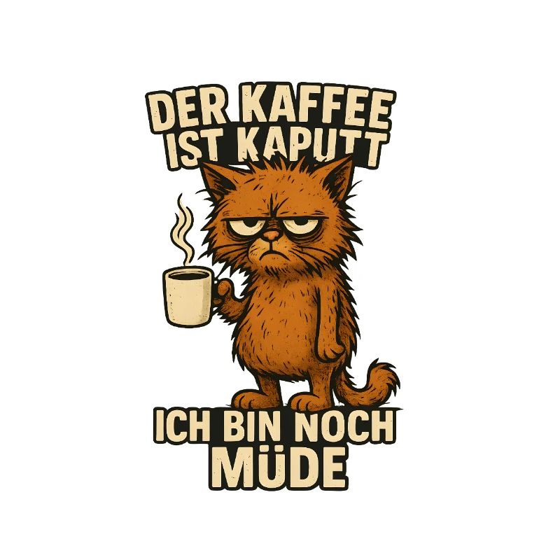 Ich bin müde Kaffee Spruch