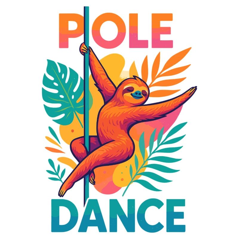 Pole Dance Sloth Pole Dancer Funny Gift