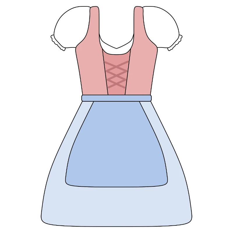 Conception de robe bavaroise traditionnelle Dirndl