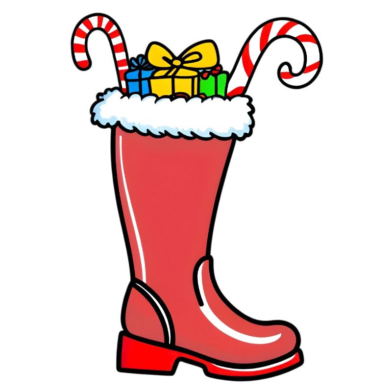 Bas de Noël avec cadeaux