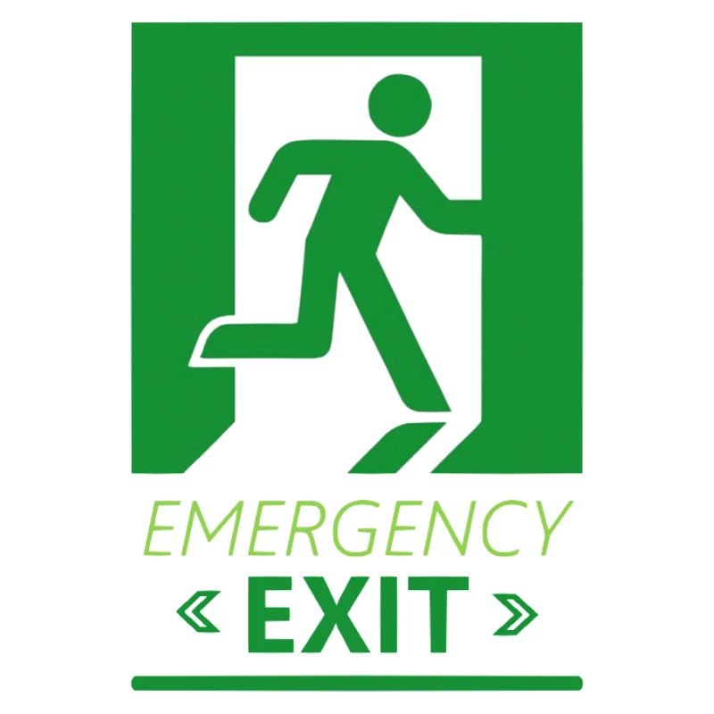 Emergency Exit Basic Green