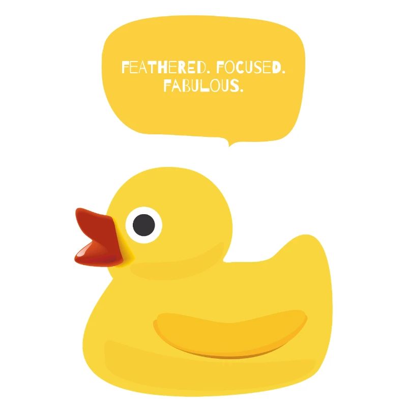 Plumes. Concentré. Fabuleux design de canard
