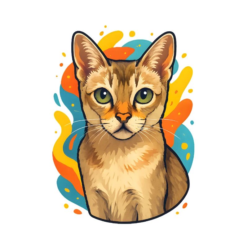 Explosion de couleurs de chat de Singapura