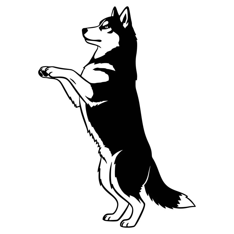 Standing Dog Silhouette Vector