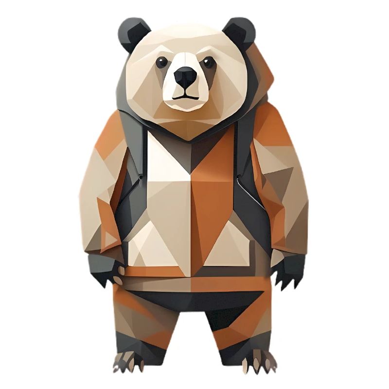 Polypanda Panda Low-Poly