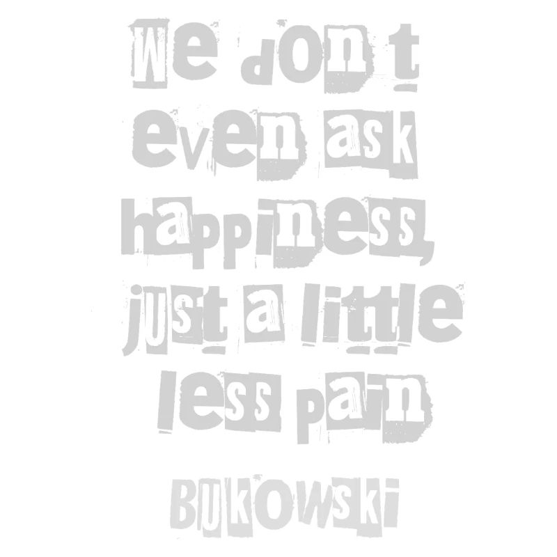Charles Bukowski Fragmented Typography