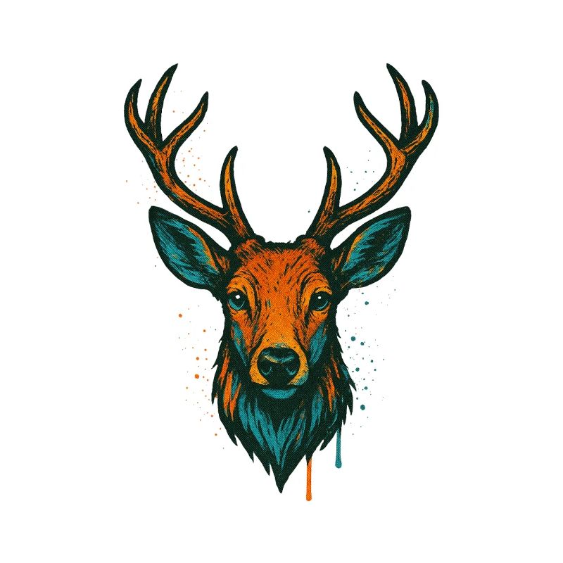 Deer Head Neon Art